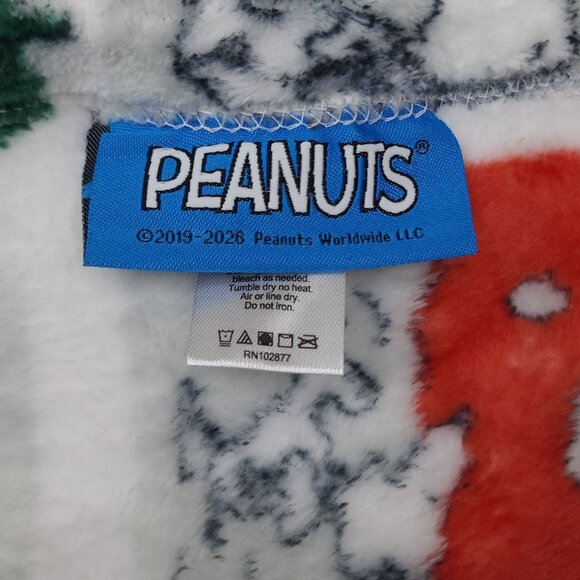 Peanuts Snoopy Christmas Full/Queen Plush Blanket By Berkshire 90"x90" NO LABEL - Picture 7 of 10